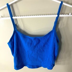 Blue crop top never worn!!